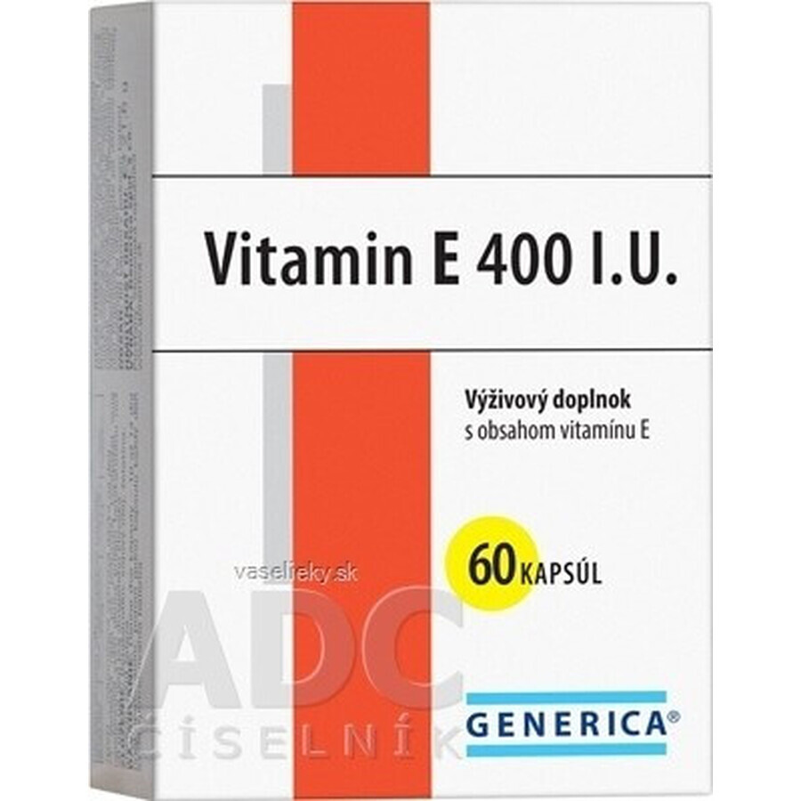 GENERICA Vitamina E 400 U.I. 1×60 cps, integratore alimentare