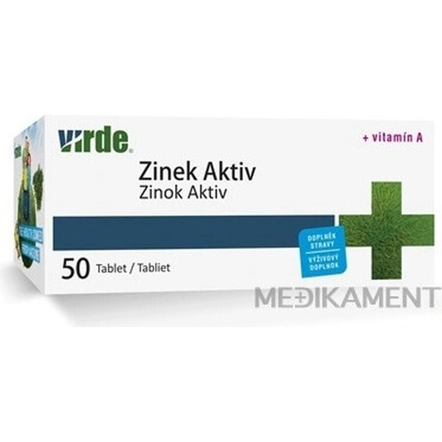 VIRDE ZINOK ACTIV + VITAMIN A 1×50 tbl, Nahrungsergänzungsmittel