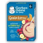 Gerber Natural Milk Porridge Grano-Avena 1×220 g, lampone e banana (da 6 mesi)