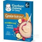 Gerber Natural Milk Porridge Grano-Avena 1×220 g, lampone e banana (da 6 mesi)