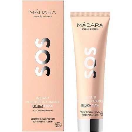 Mádara SOS Hydra Instant Moisturising Mask 1×60 ml, natürliche Hautpflegemaske