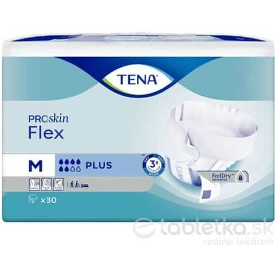 TENA Flex Plus M 1×30 pcs, incontinence briefs with quick release waistband