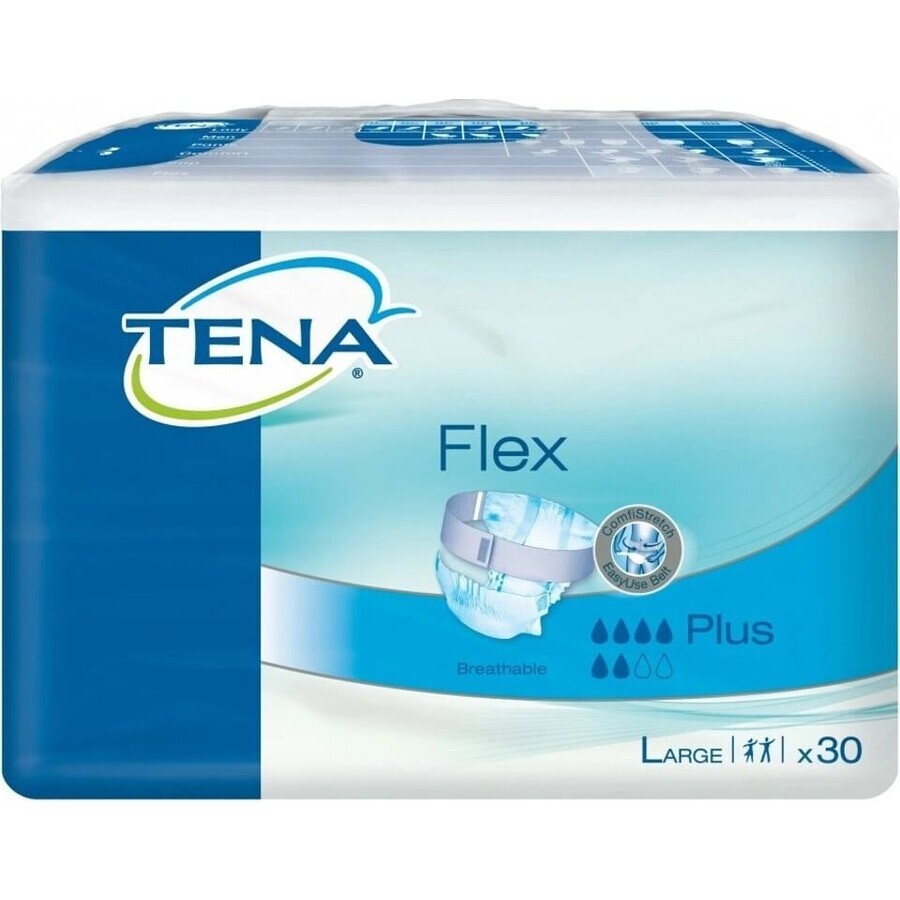 TENA Flex Plus M 1×30 pcs, incontinence briefs with quick release waistband