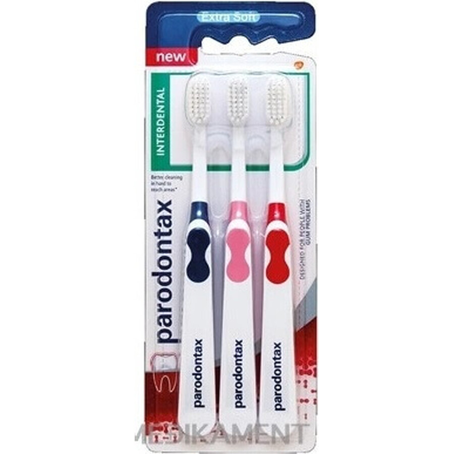 Parodontax Interdental Triopack Extra Soft 1×3 buc, periuță de dinți