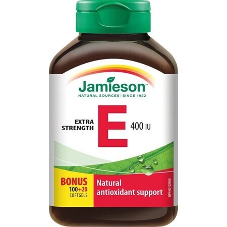 JAMIESON VITAMINE E 400IU 1×120 cps, voedingssupplement