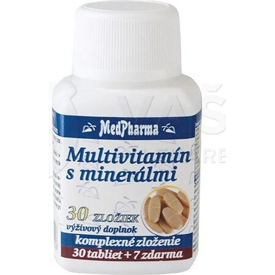 MedPharma MULTIVITAMIN MIT MINERALEN 30 ZUTATEN 1×37 tbl, Nahrungsergänzungsmittel