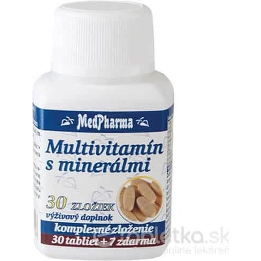 MedPharma MULTIVITAMIN MIT MINERALEN 30 ZUTATEN 1×37 tbl, Nahrungsergänzungsmittel