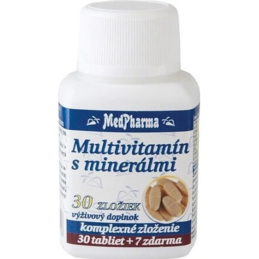 MedPharma MULTIVITAMIN MIT MINERALEN 30 ZUTATEN 1×37 tbl, Nahrungsergänzungsmittel