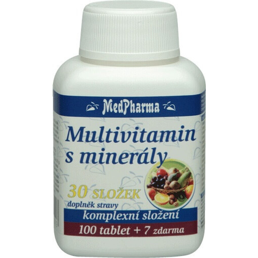 MedPharma MULTIVITAMIN MIT MINERALEN 30 ZUTATEN 1×37 tbl, Nahrungsergänzungsmittel