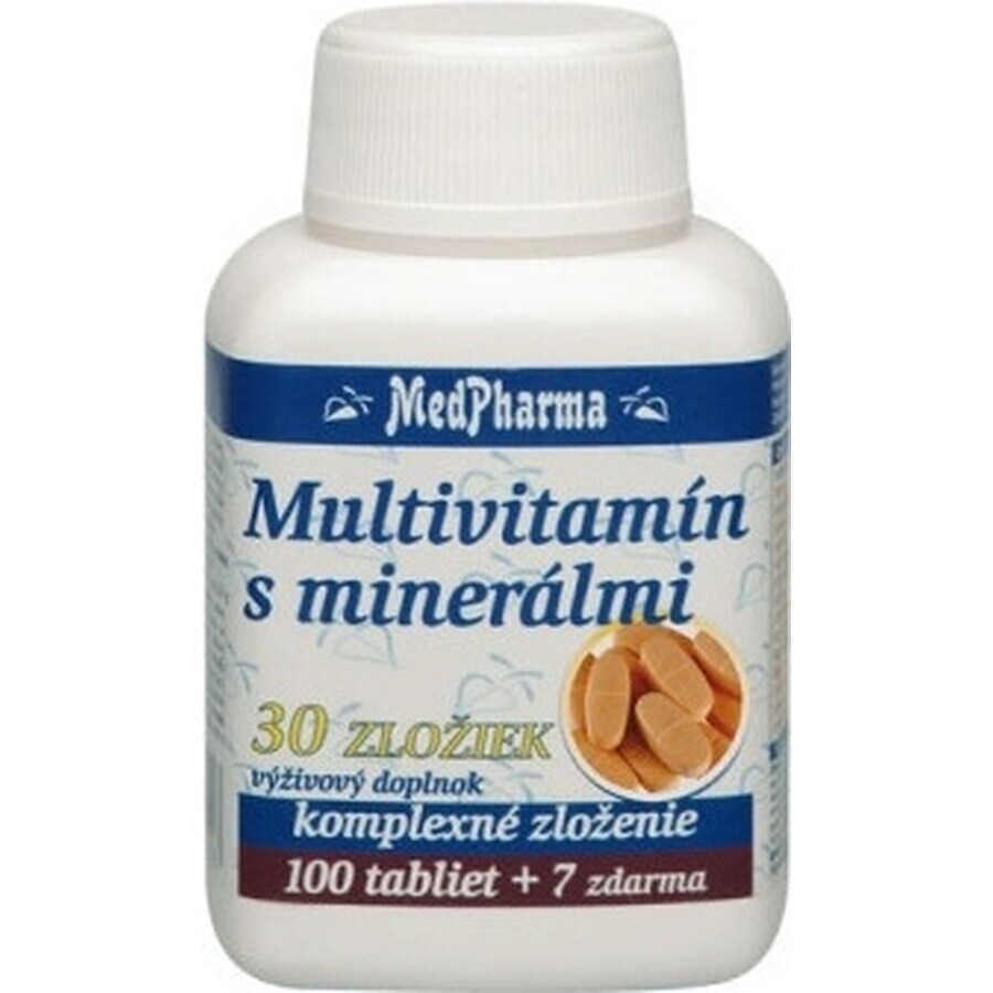 MedPharma MULTIVITAMIN MIT MINERALEN 30 ZUTATEN 1×37 tbl, Nahrungsergänzungsmittel