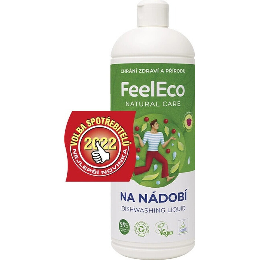 Feel Eco Dish, détergent pour fruits et légumes 1 litre 1×1000 ml, détergent pour la vaisselle