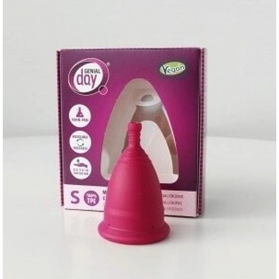 Coupe menstruelle Genial Day, taille S 1×1 pc, coupe menstruelle