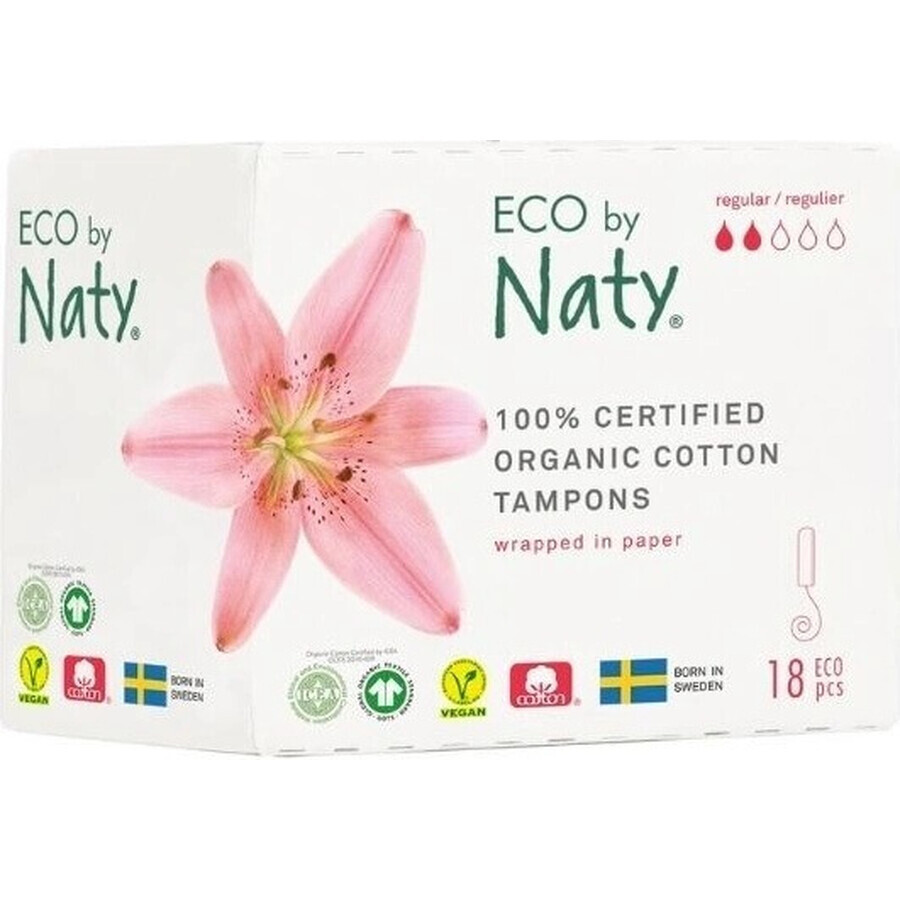 ECO BY NATY Tampons pour femmes (18 pièces) - super 1×18 pièces