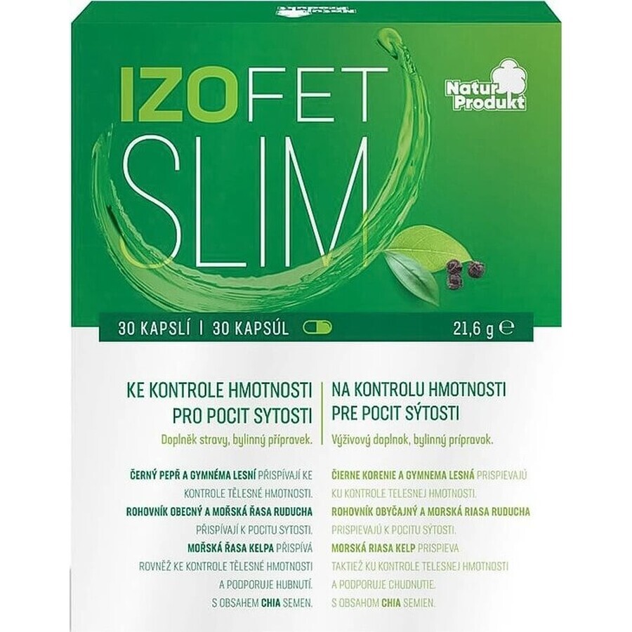 Naturprodukt Izofet Slim 1×30 cps, herbal preparation