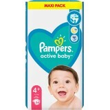 Pampers Active Baby Baby MP S4+ 1×54 pcs, taille S4+, couches pour bébés