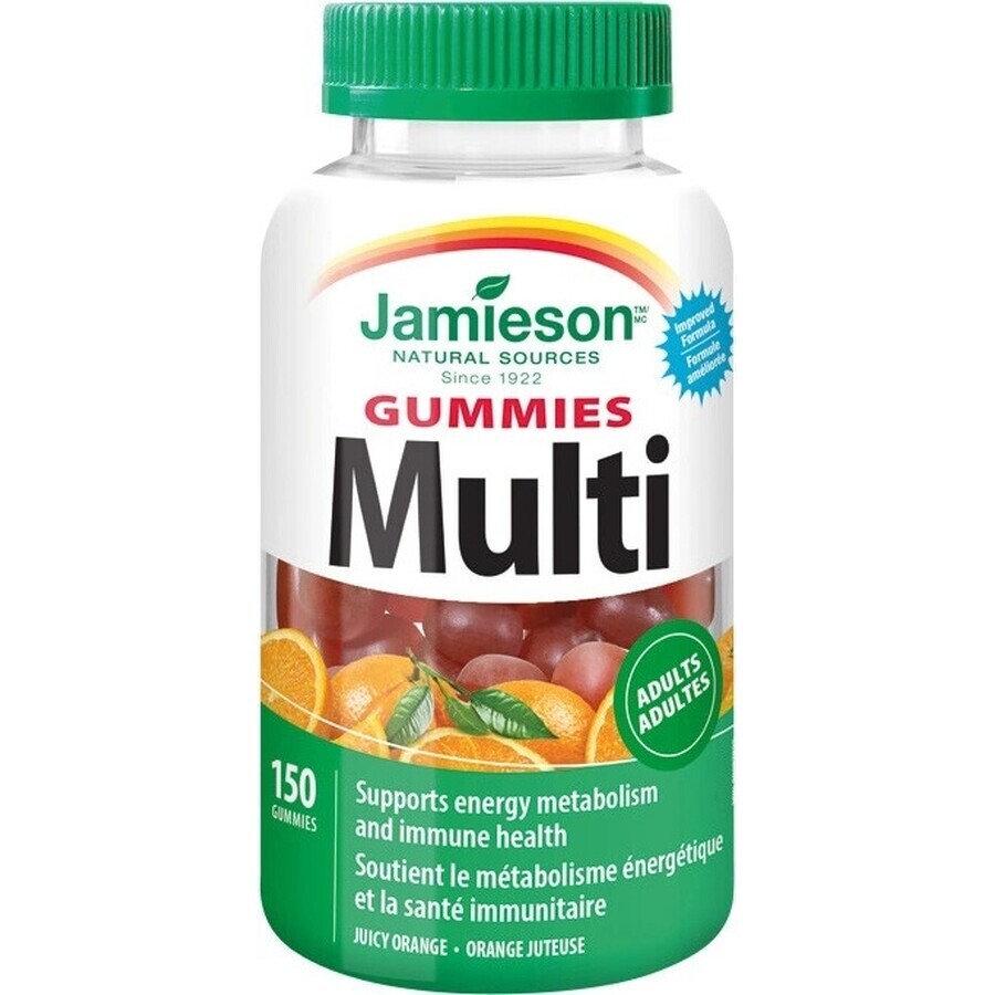 Jamieson Multi Gummies voor Volwassenen 150st 1×150 tbl, voedingssupplement