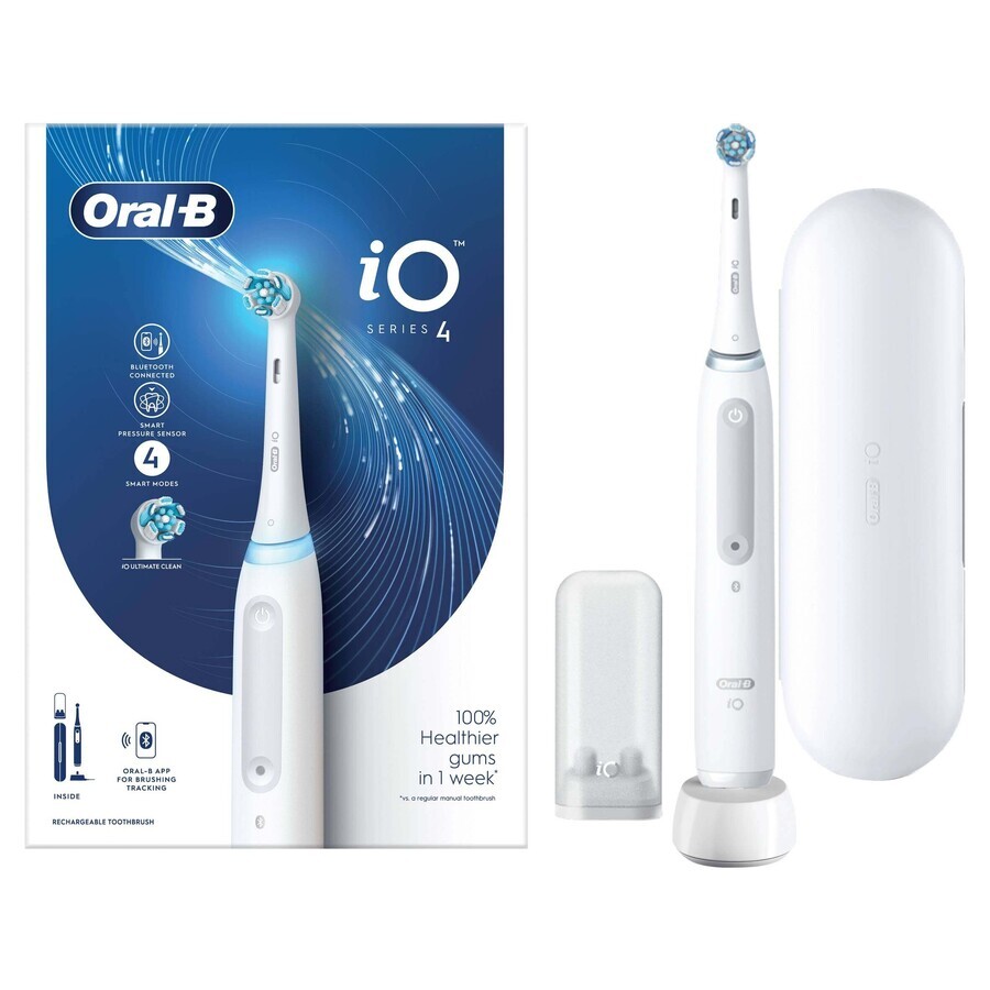 Brosse à dents électrique Oral B iO iO Series 4 White 1×1, brosse à dents électrique