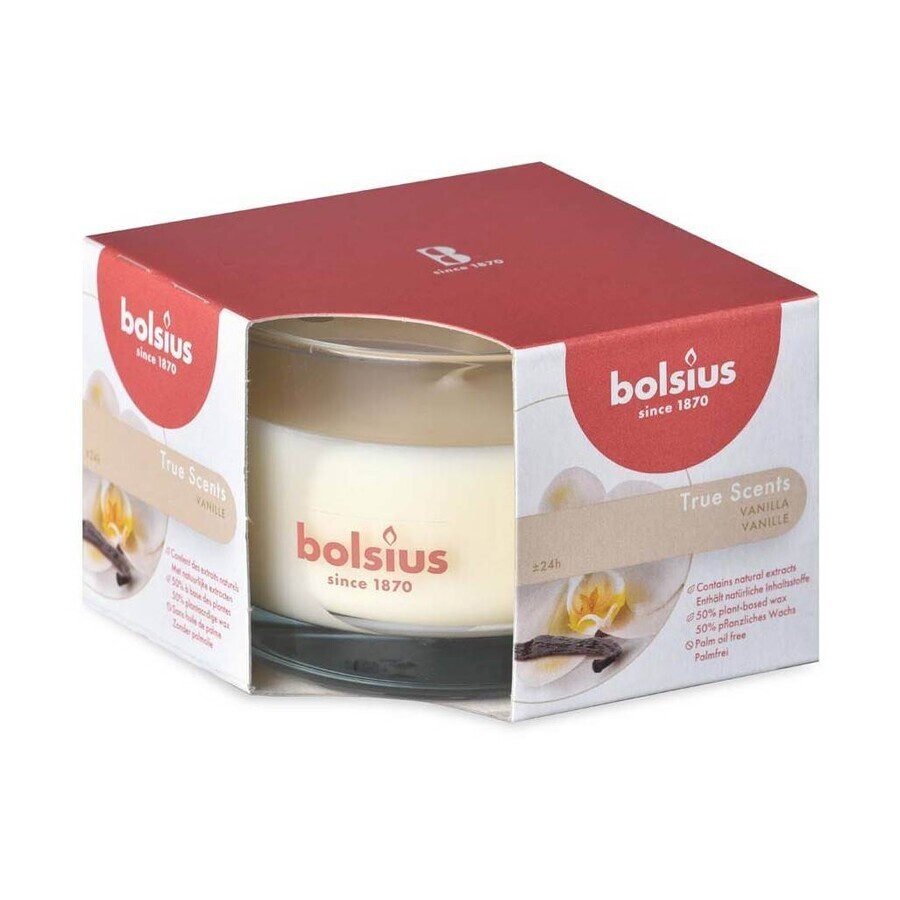 Bolsius Aromatic 2.0 Flacon 90x63mm Vanille, bougie parfumée 1×1 pc, bougie parfumée