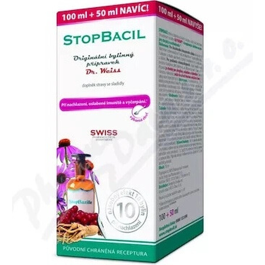 STOPBACIL Medische hoestsiroop Dr Weiss 1×150 ml, hoestsiroop