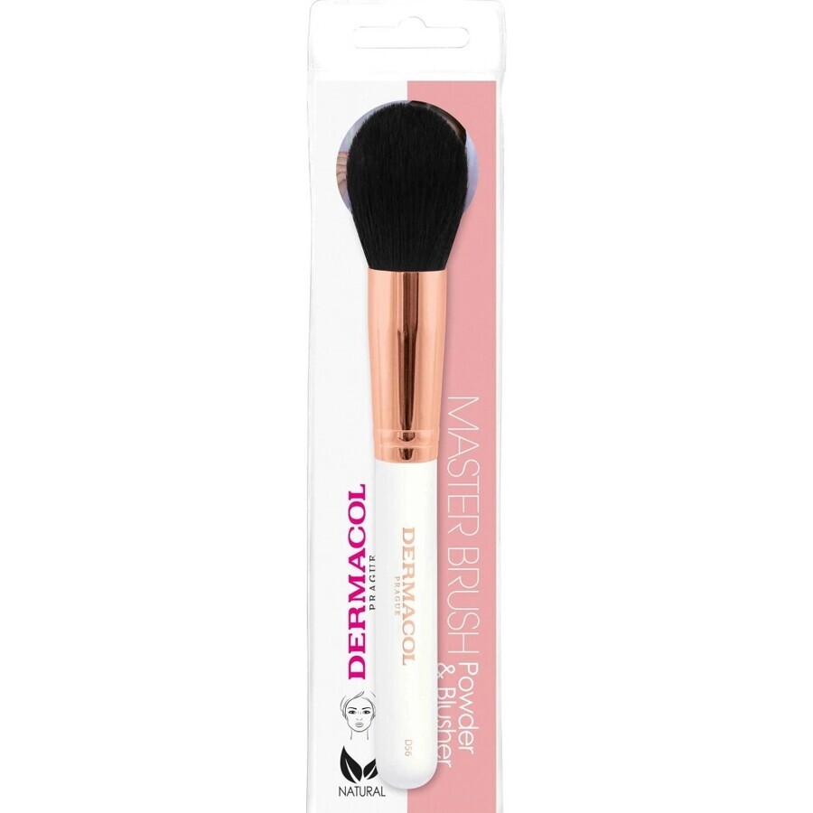 Dermacol Pinceau cosmétique RG D56 poudre et blush avec boîte 1×1 pcs, pinceau cosmétique