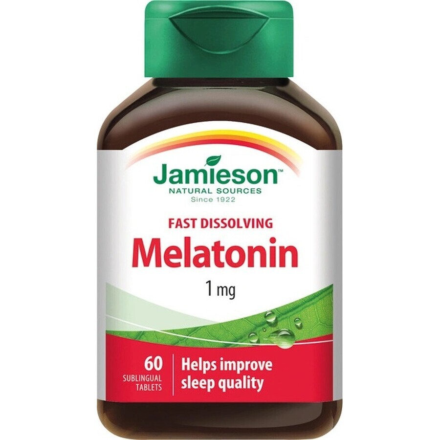 JAMIESON MELATONINE 1 MG 1×60 st, voedingssupplement