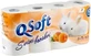 Toiletpapier Q SOFT 3 ply 1×8 stuks, perzik smaak