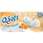 Toilet Tissue Q SOFT 3 ply 1×8 pieces, peach flavored