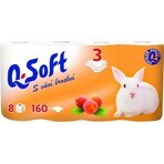 Toilet Tissue Q SOFT 3 ply 1×8 pieces, peach flavored