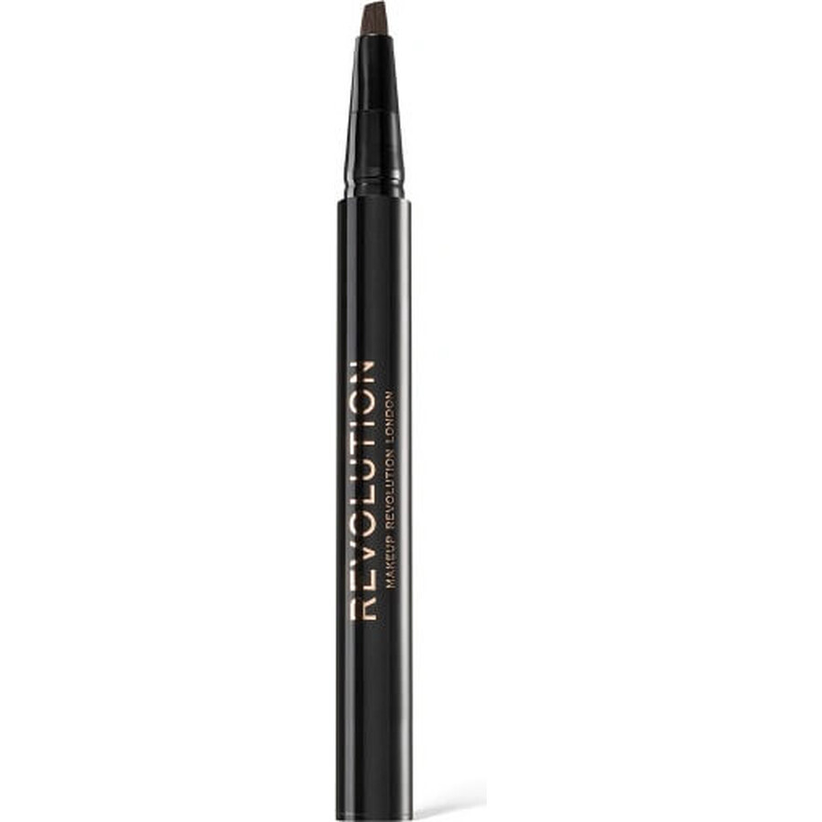 Revolution, Hair Stroke Brow Pen Medium Brown 1×0.50 ml, eyebrow pencil