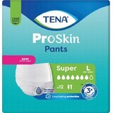 TENA PANTS SUPER LARGE 1×12 pcs, slip absorbant élastique, absorption 2010 ml, tour de hanches 100-135 cm