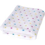 BABYMATEX Coperta per neonati MILLY bianca 1×1 pz, strato singolo