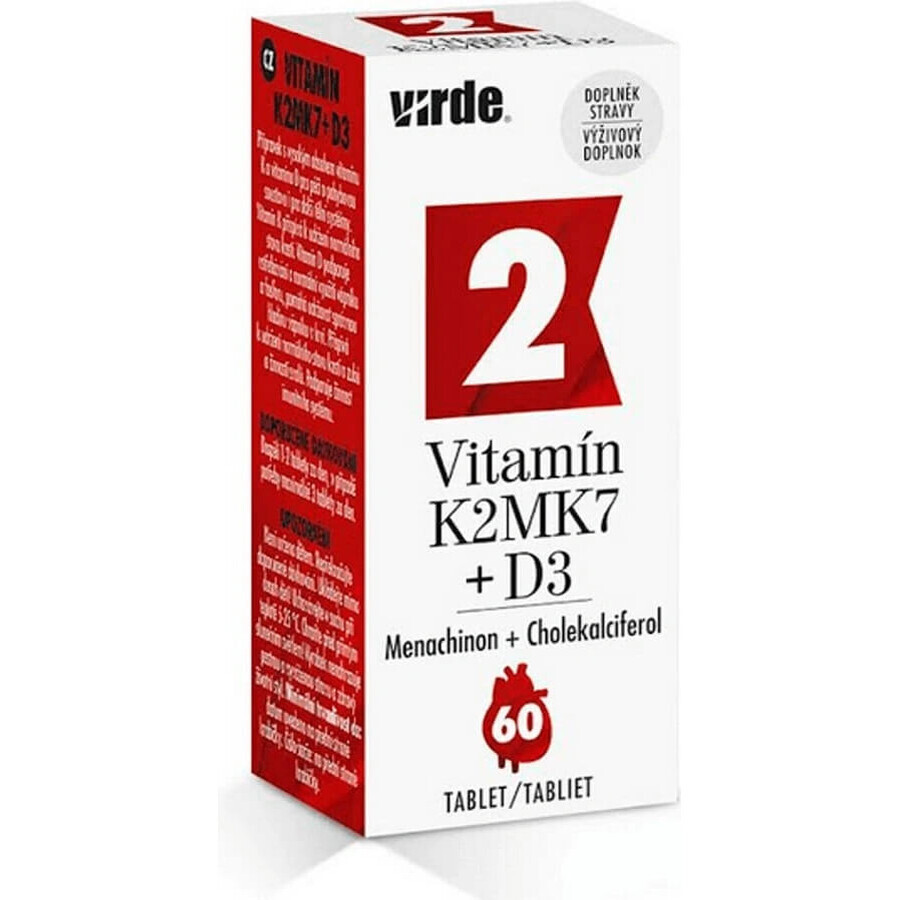 VIRDE VITAMINE VITAMINE K2 MK7 + D3 tbl 1x60 pcs