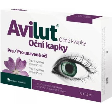 AVILUT Collyre 10×0,5 ml, soulagement des yeux