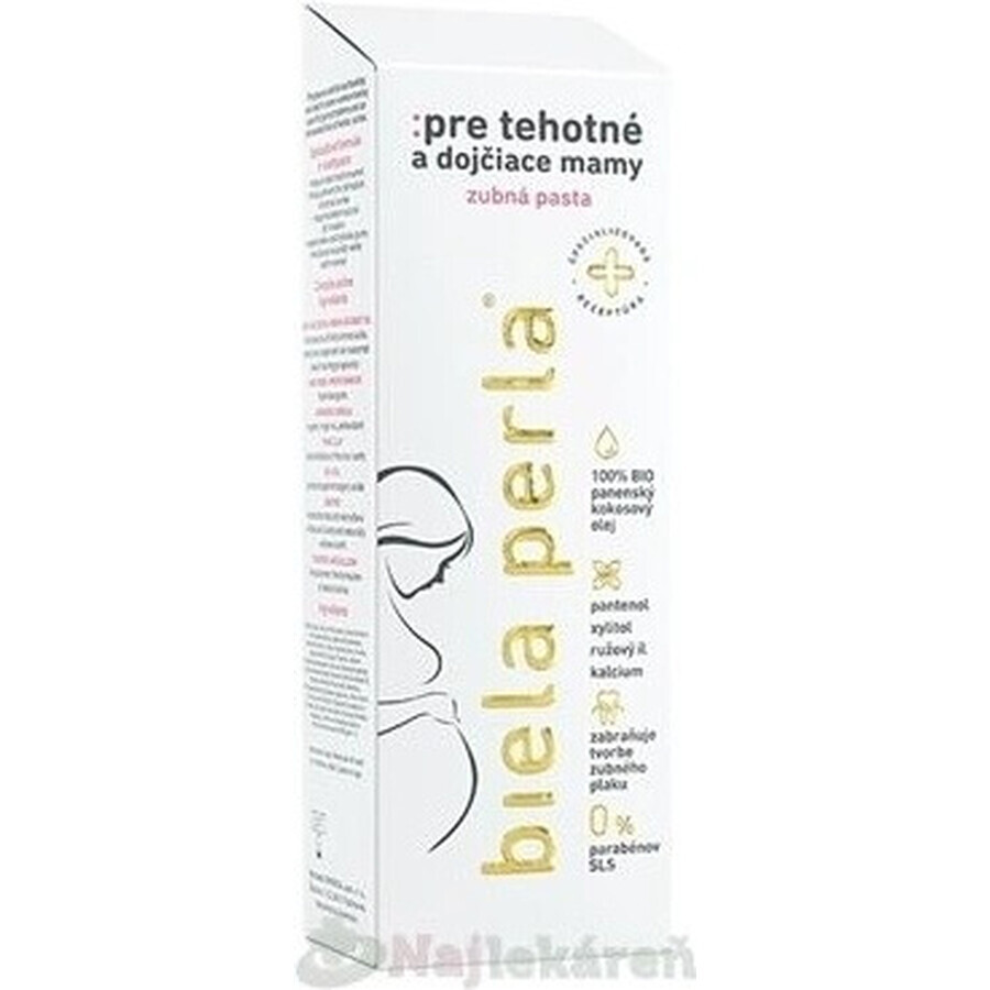 White pearl - pentru mamele însărcinate și care alăptează, pastă de dinți 1×75 ml, pastă de dinți