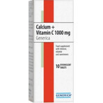 GENERICA Calcium + Vitamin C 1000 mg 1×10 tbl, food supplement