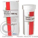 GENERICA Calcium + Vitamin C 1000 mg 1×10 tbl, food supplement