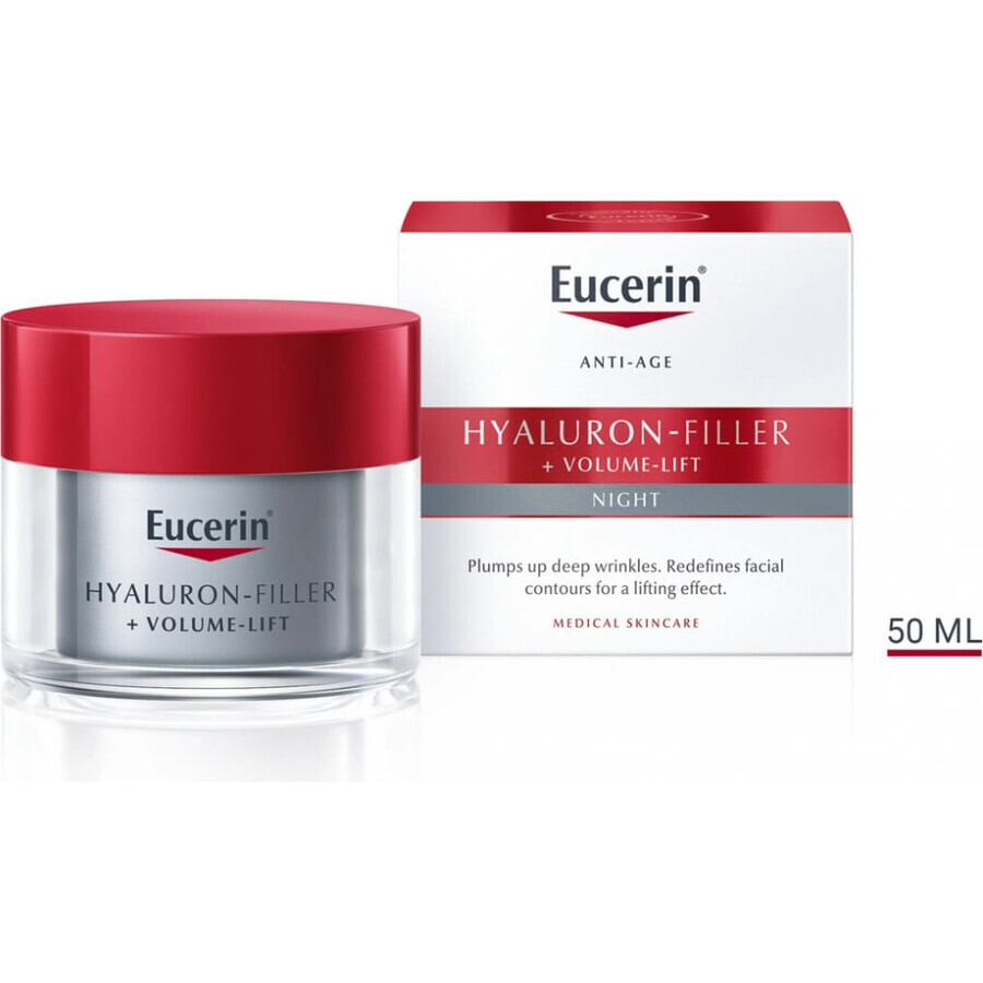 Eucerin HYALURON-FILLER+Volume-Lift Nachtcrème 1×50 ml, Anti-Ageing