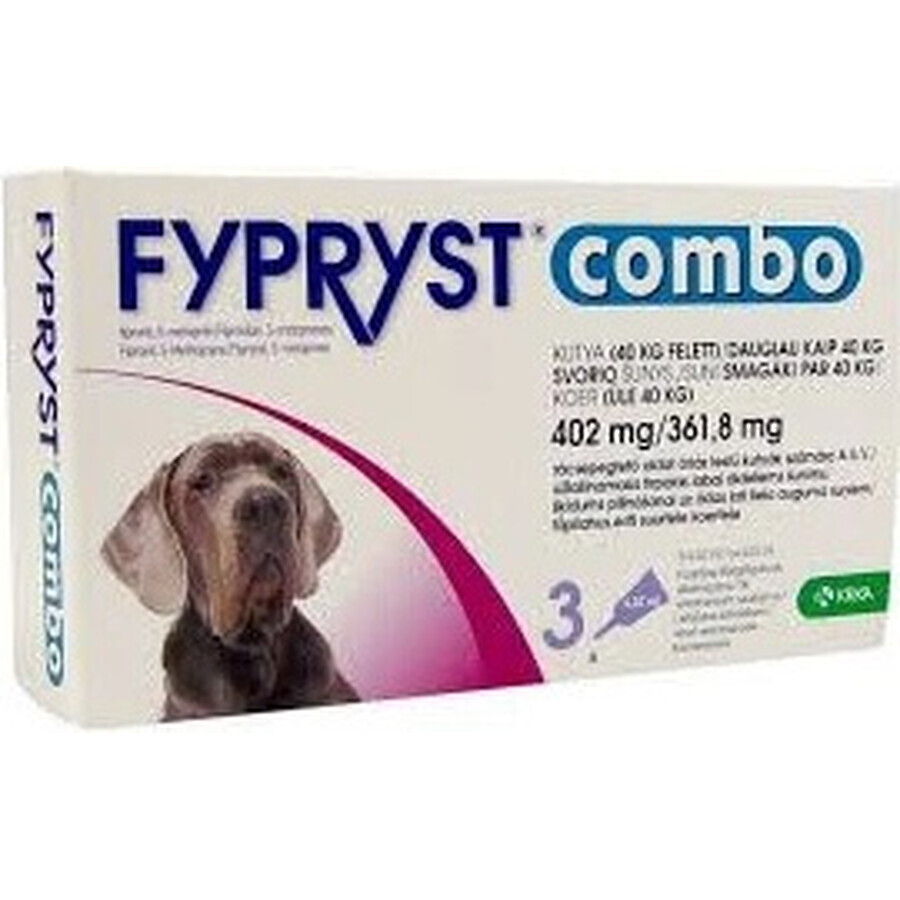 FYPRYST combo 402 mg/361,8 mg PSY OVER 40 KG 1×4,02 ml, préparation contre les puces