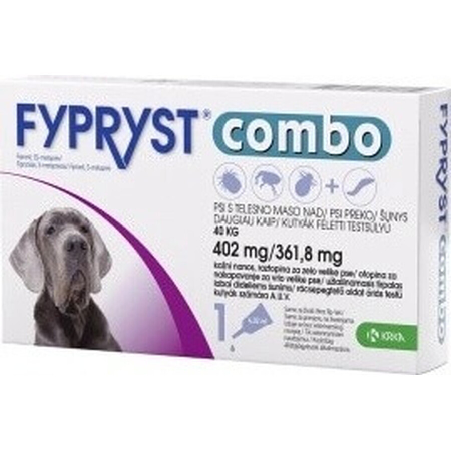 FYPRYST combo 402 mg/361,8 mg PSY OVER 40 KG 1×4,02 ml, préparation contre les puces