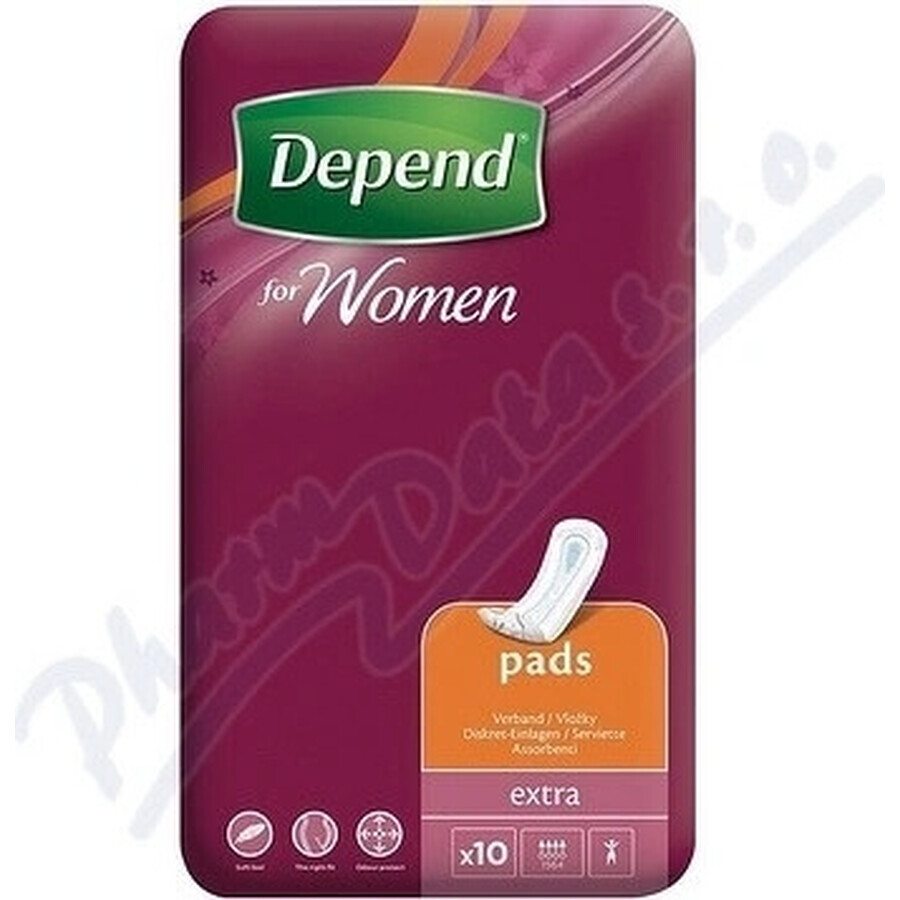 DEPEND EXTRA 1×10 pcs, serviettes pour l'incontinence