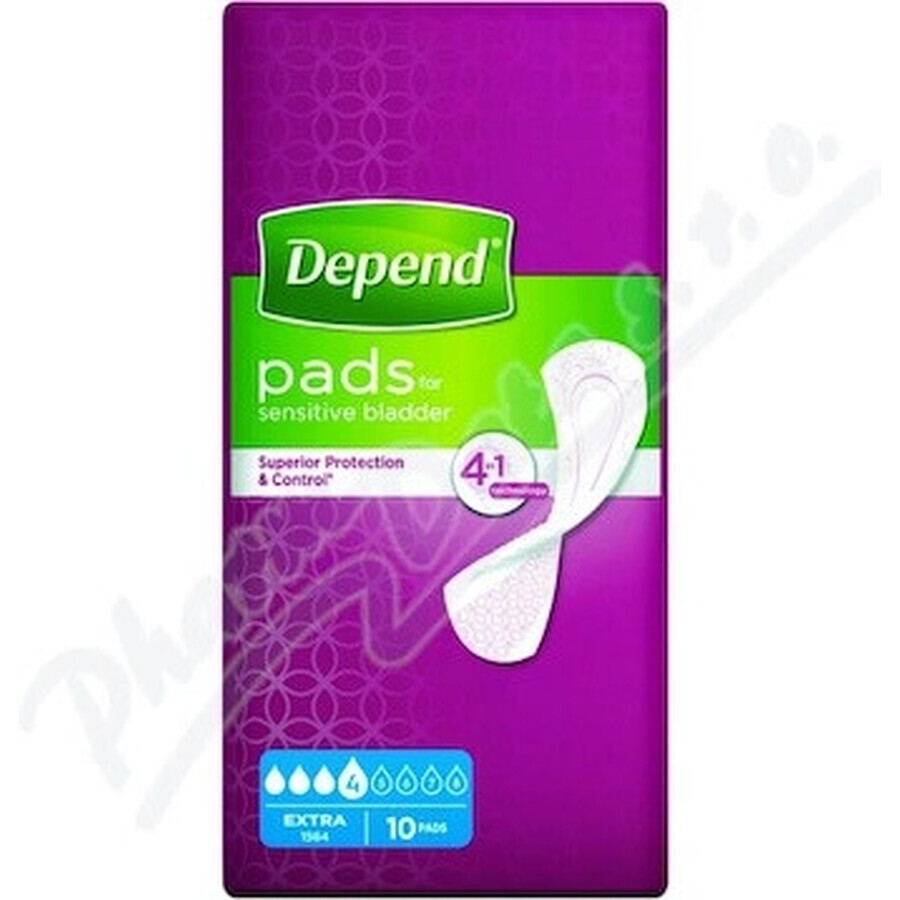 DEPEND EXTRA 1×10 pcs, serviettes pour l'incontinence