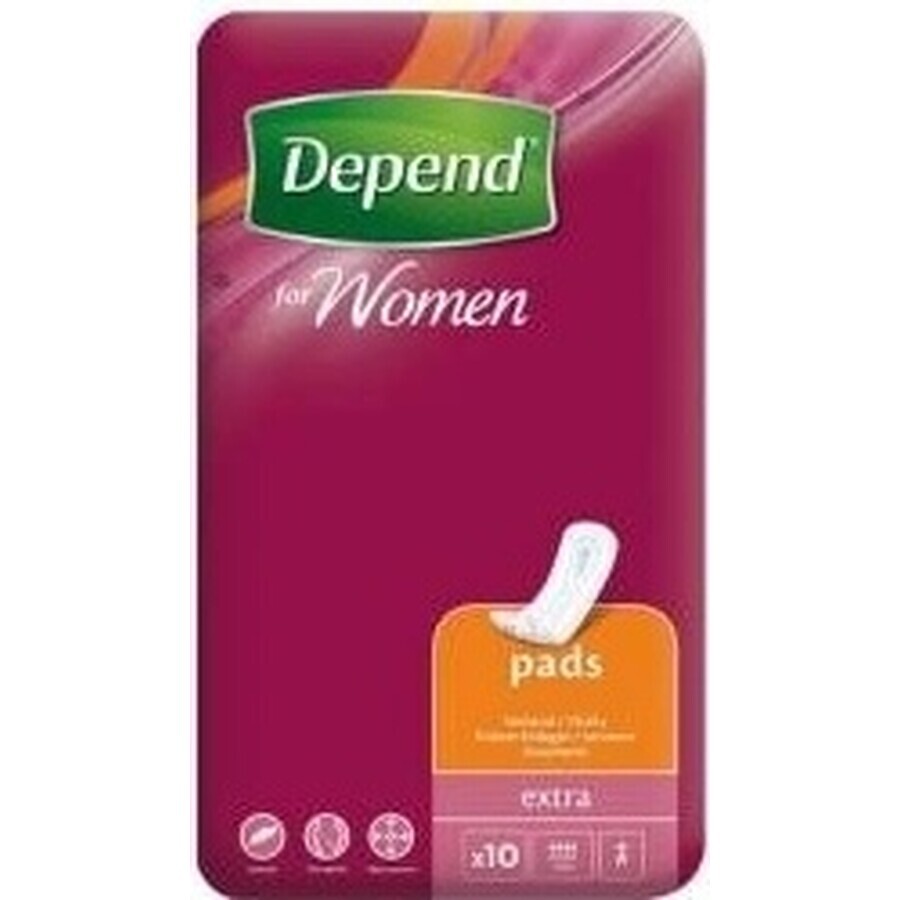 DEPEND EXTRA 1×10 pcs, serviettes pour l'incontinence