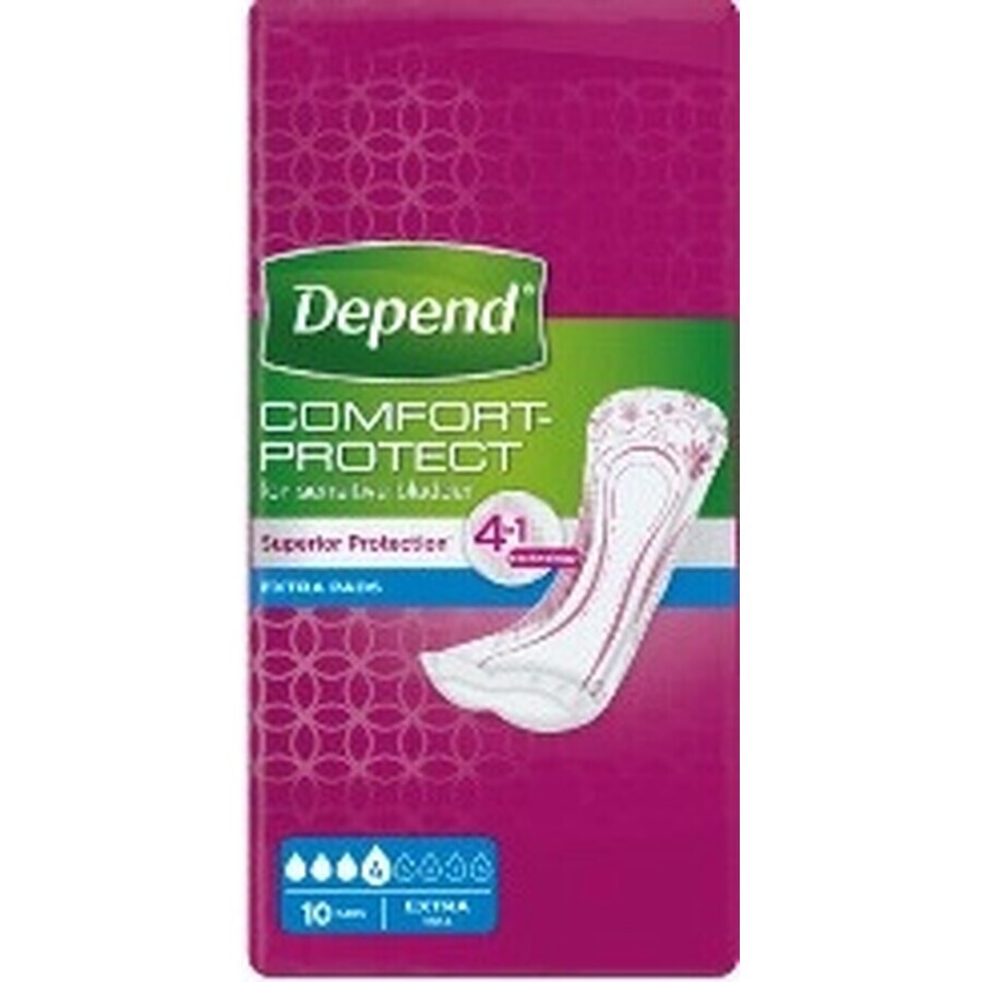 DEPEND EXTRA 1×10 pcs, serviettes pour l'incontinence