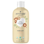 ATTITUDE Baby deja espuma de baño con sabor a zumo de pera 1×473 ml, jabón de manos espumoso para bebés