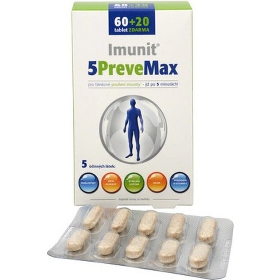 Imunit 5PreveMax 1×80 tbl, (met nucleotiden en bètaglucaan)