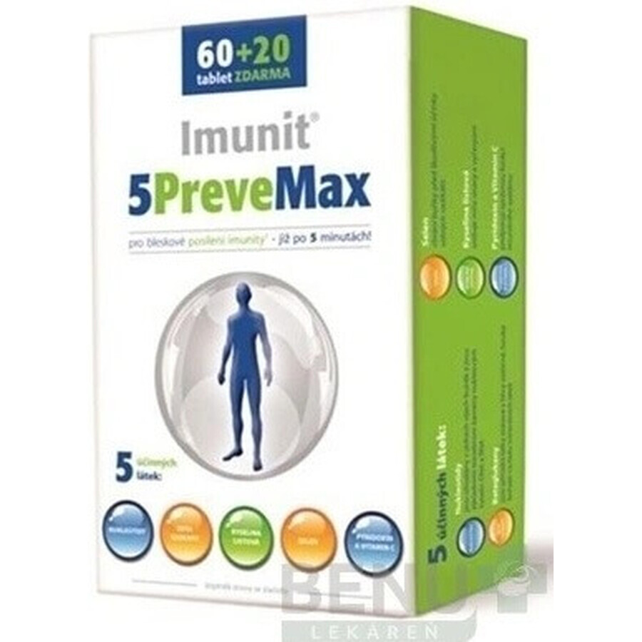 Imunit 5PreveMax 1×80 tbl, (met nucleotiden en bètaglucaan)