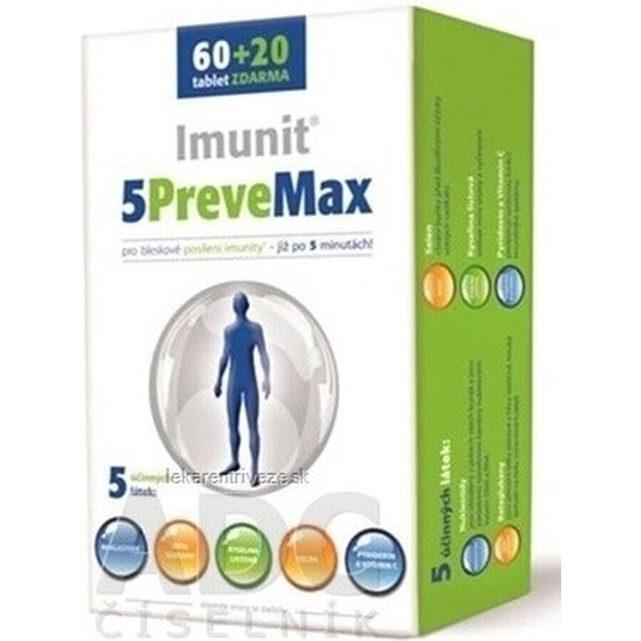 Imunit 5PreveMax 1×80 tbl, (met nucleotiden en bètaglucaan)