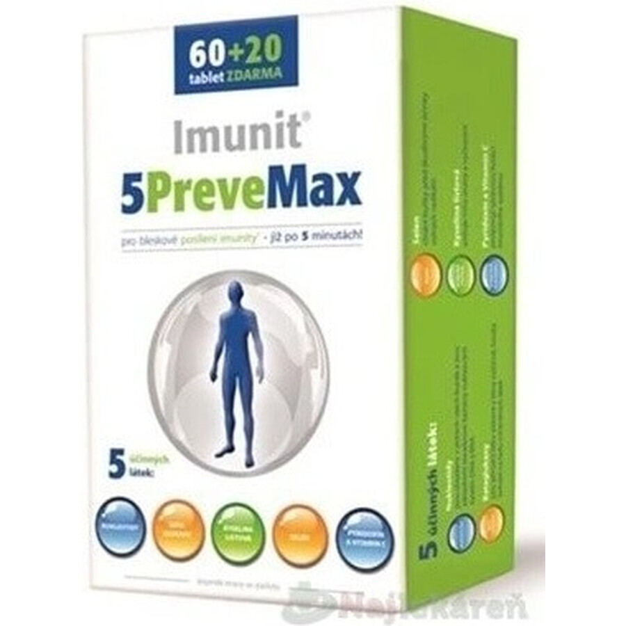 Imunit 5PreveMax 1×80 tbl, (met nucleotiden en bètaglucaan)