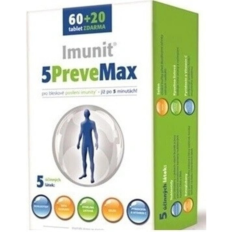 Imunit 5PreveMax 1×80 tbl, (met nucleotiden en bètaglucaan)