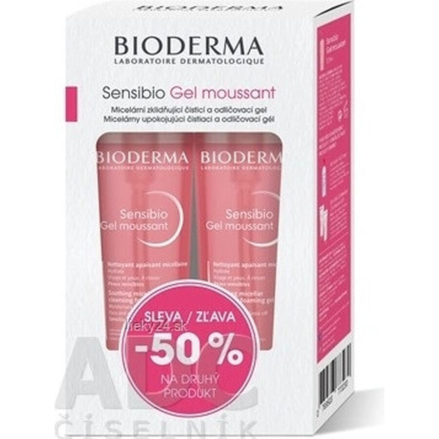 BIODERMA Sensibio Gel 200ml 1+1 Festival 2×200ml, gel nettoyant